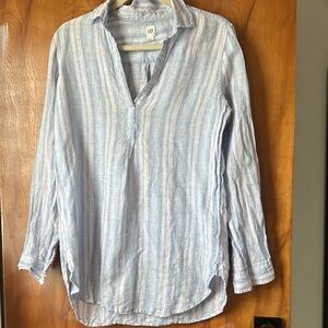 GAP Light Blue Striped Casual Shirt